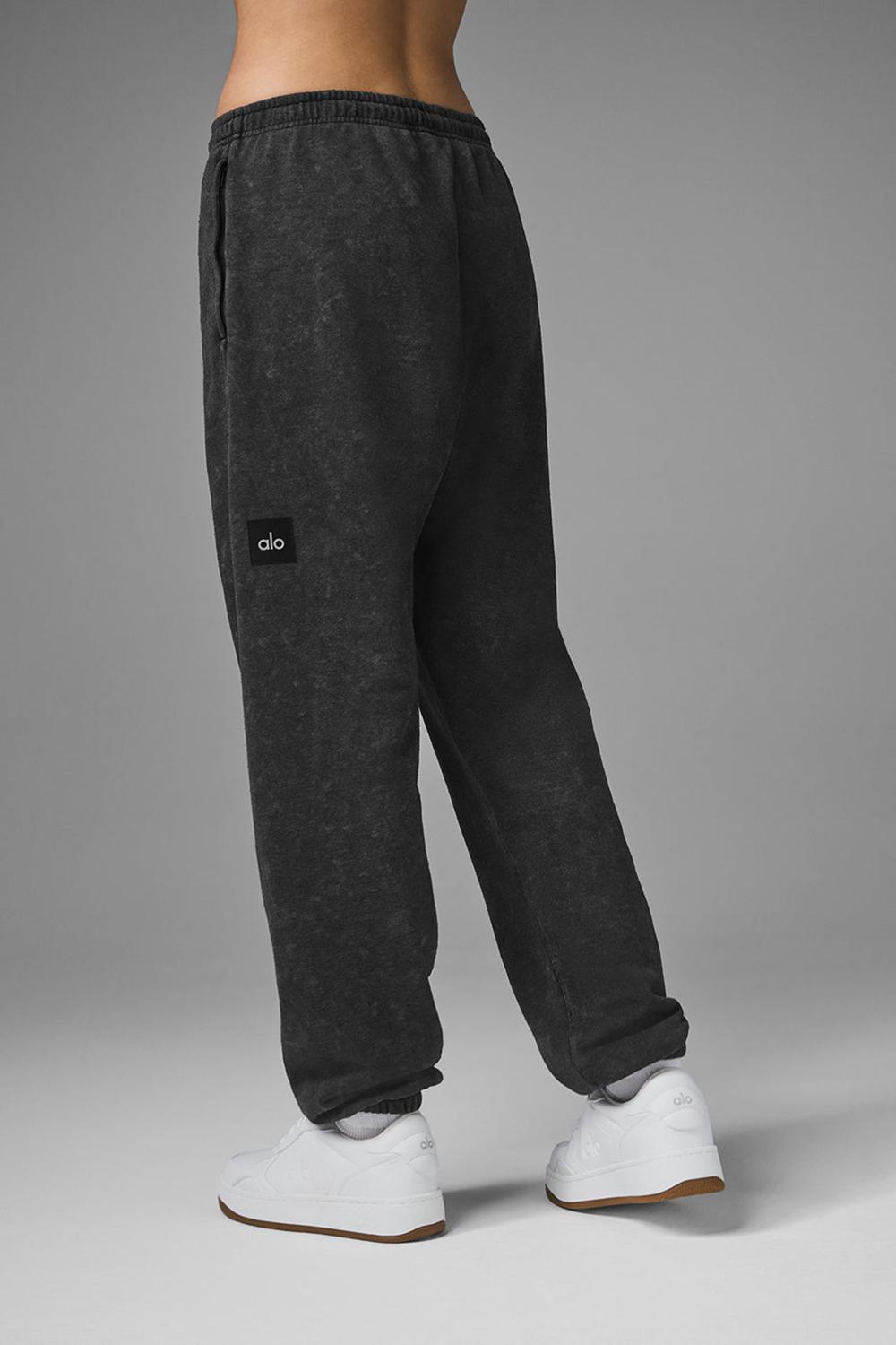 Black Wash Women Alo Yoga Chill Vintage Wash Sweatpant | Australia  64015-TULG