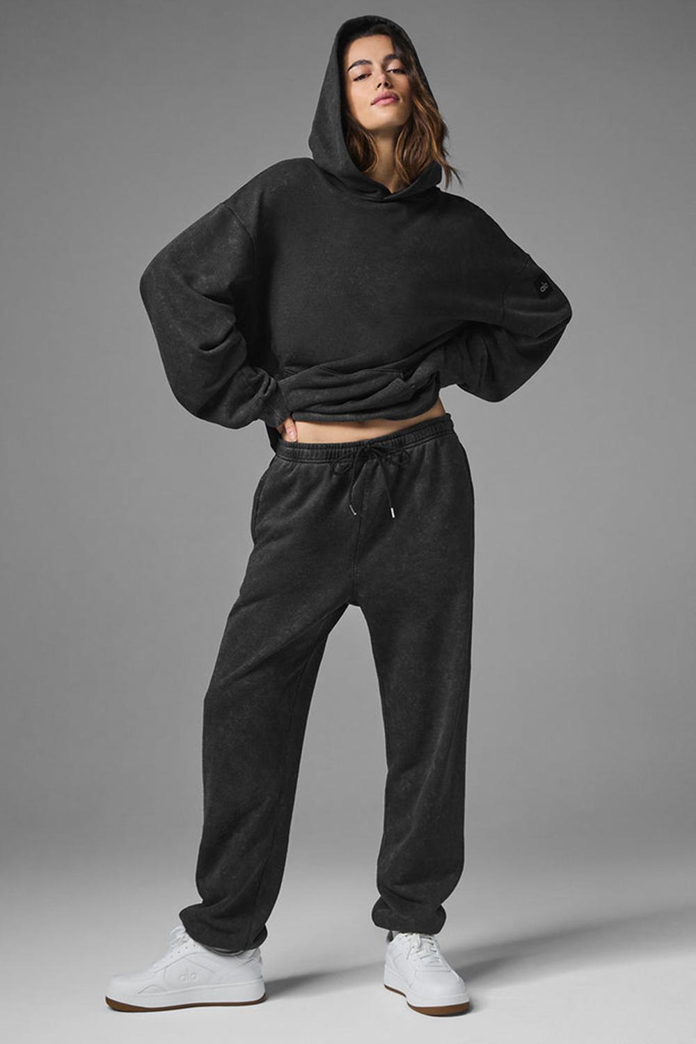 Black Wash Women Alo Yoga Chill Vintage Wash Hoodie | Australia  35714-REDL