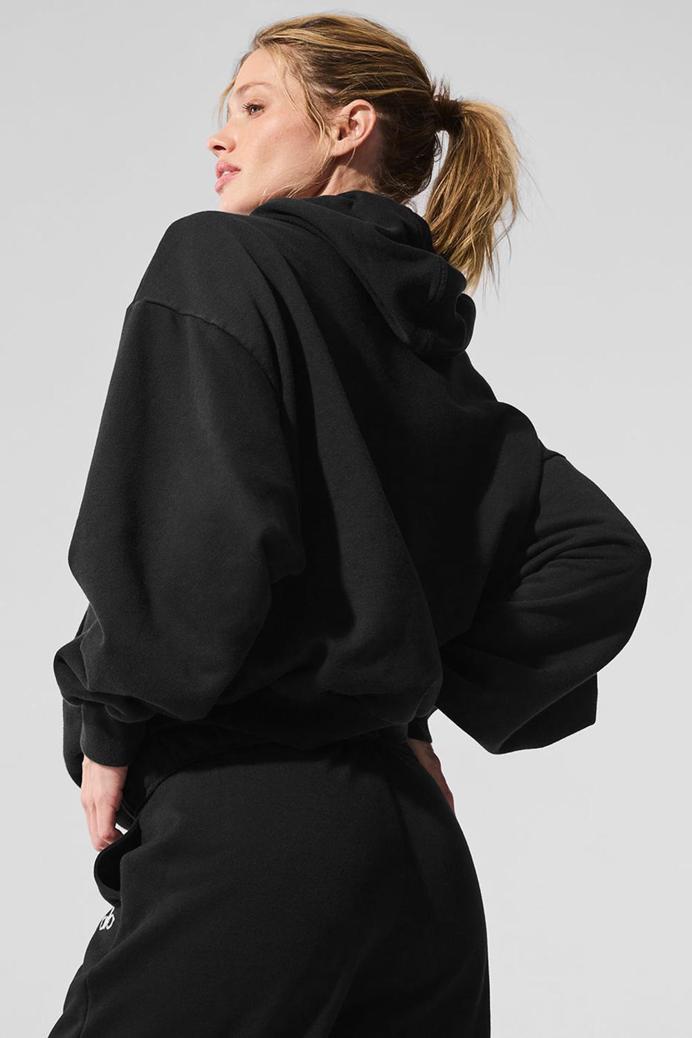Black Women Alo Yoga Accolade Hoodie | Australia  09642-OZVD