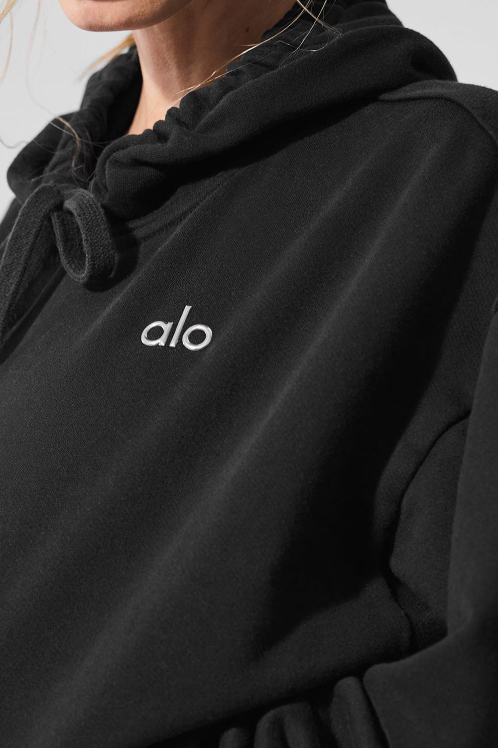 Black Women Alo Yoga Accolade Hoodie | Australia  09642-OZVD