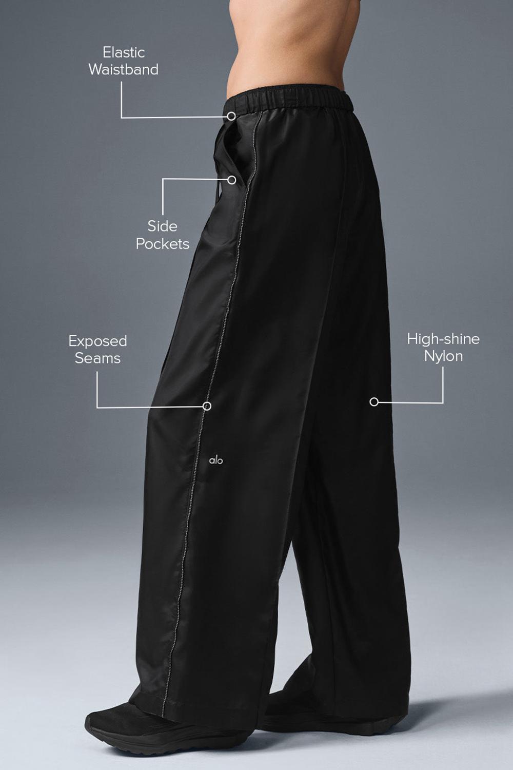 Black Women Alo Yoga Afterglow Wide Leg Track Pant | Australia  02369-WDZO