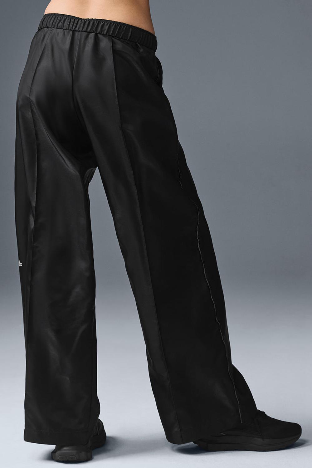 Black Women Alo Yoga Afterglow Wide Leg Track Pant | Australia  02369-WDZO