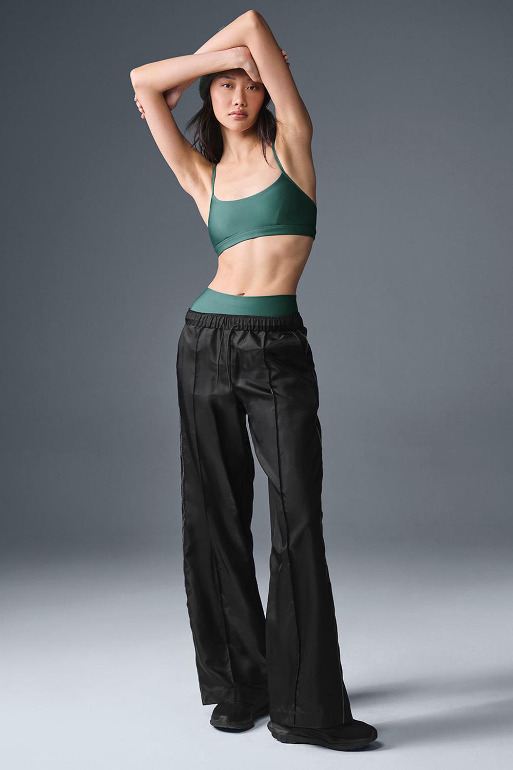 Black Women Alo Yoga Afterglow Wide Leg Track Pant | Australia  02369-WDZO