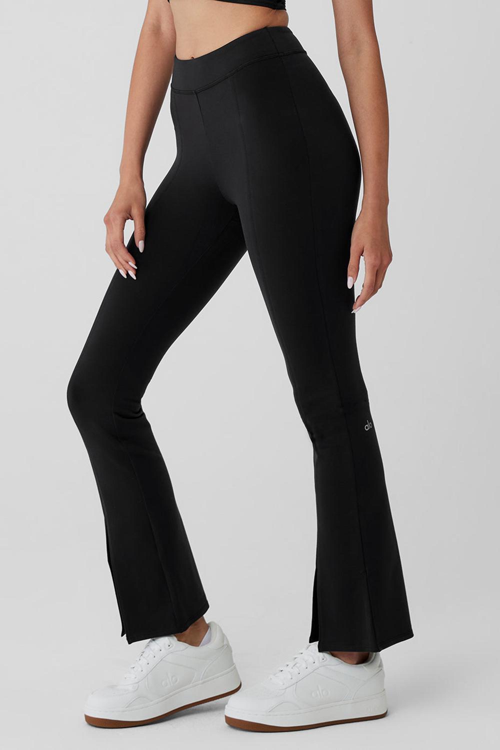 Black Women Alo Yoga Airbrush 7/8 High Waist Flutter Legging | Australia  56921-KQDU