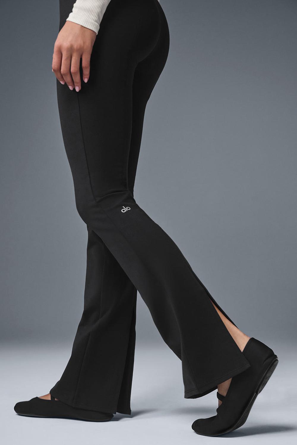 Black Women Alo Yoga Airbrush High-Waist Kick-Back Legging | Australia  63201-ODRB