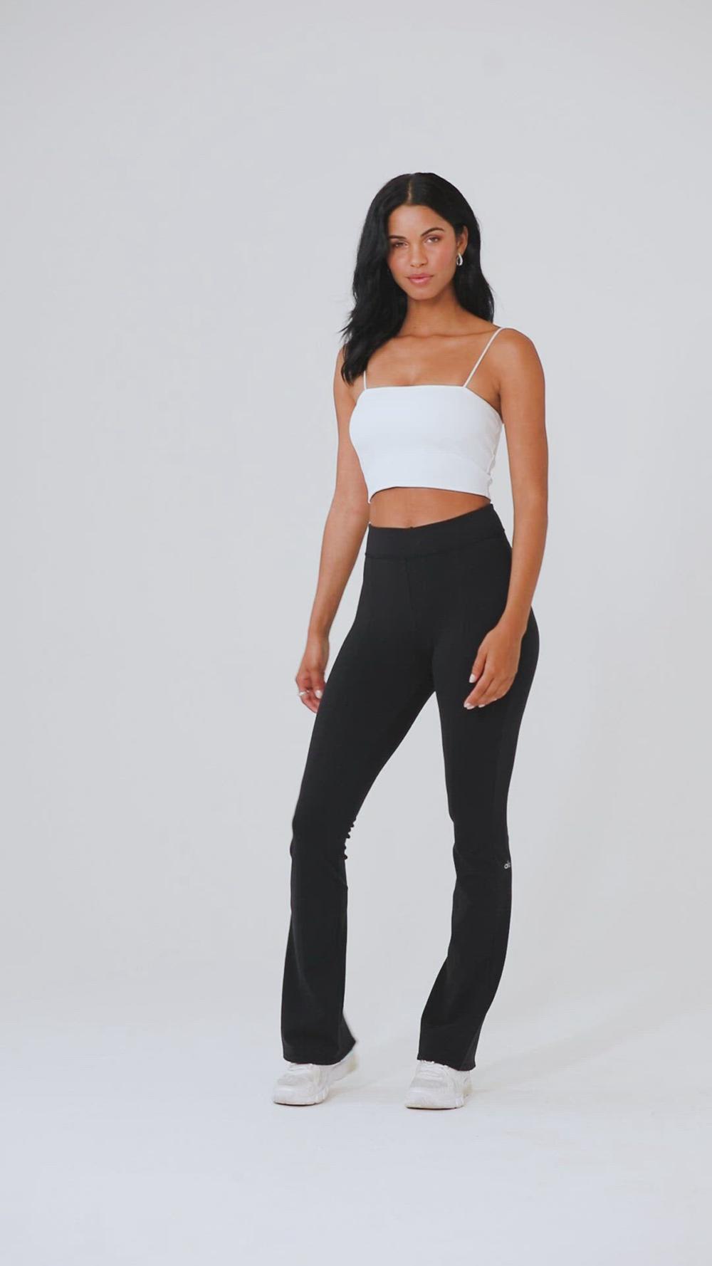 Black Women Alo Yoga Airbrush High-Waist Kick-Back Legging | Australia  63201-ODRB