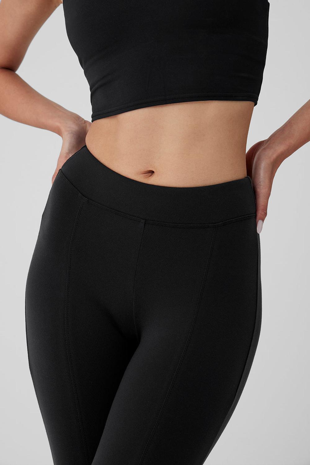 Black Women Alo Yoga Airbrush High-Waist Flutter Legging | Australia  10589-GMOE