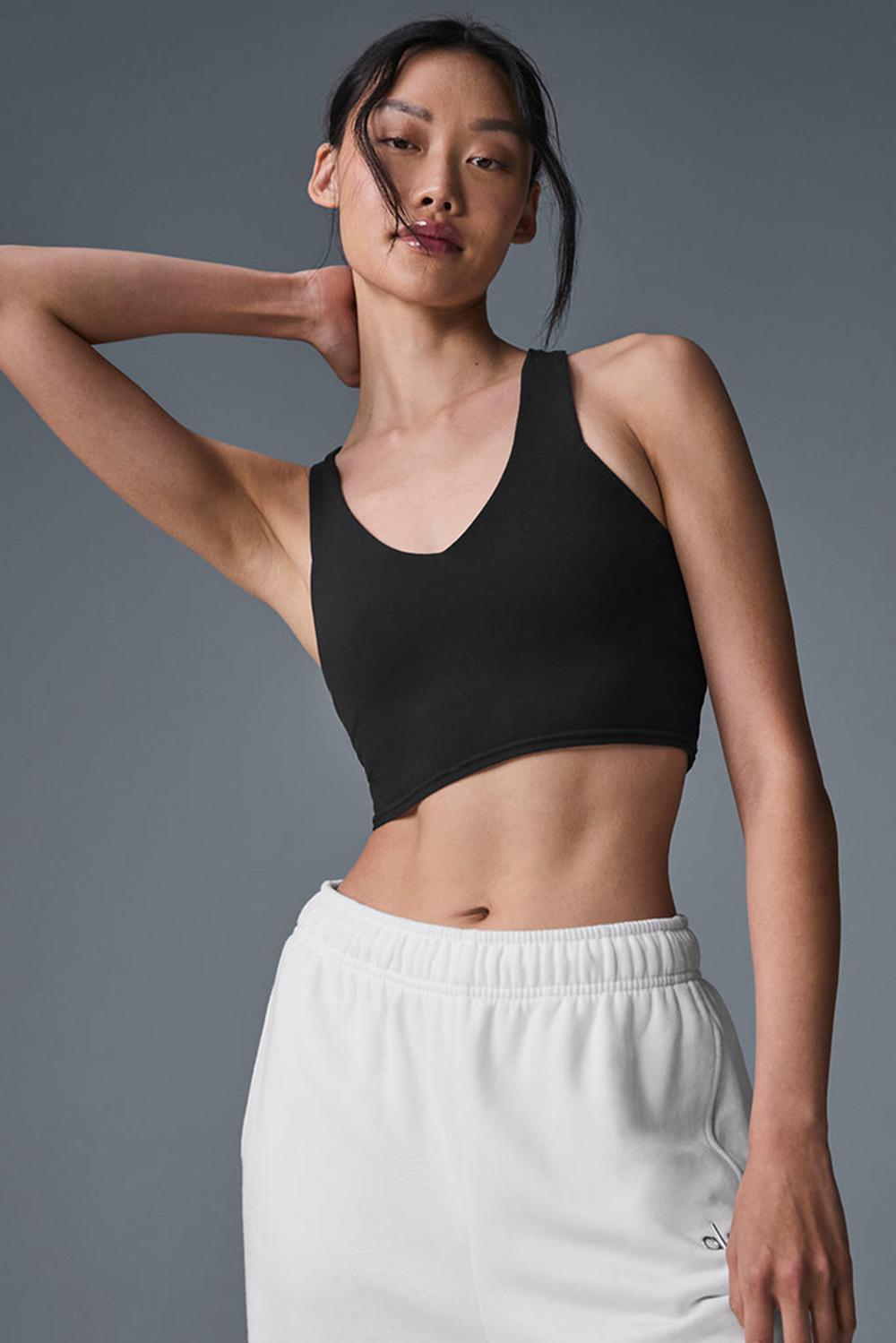 Black Women Alo Yoga Airbrush Real Bra Tank | Australia  12456-RICH