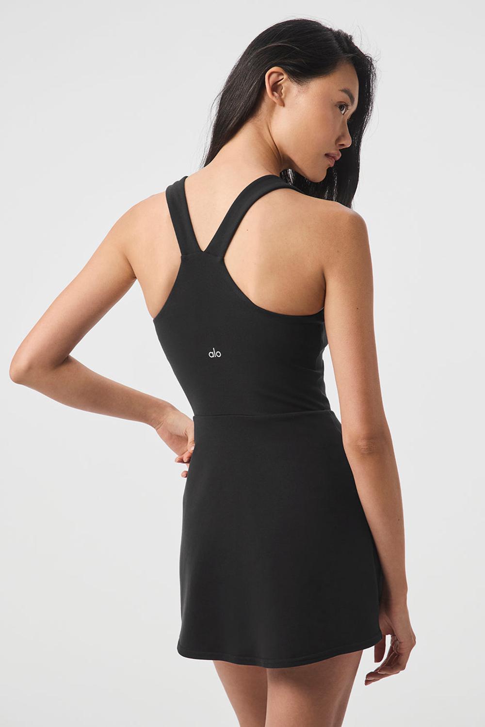Black Women Alo Yoga Airbrush Real Dress | Australia  35724-FAHY