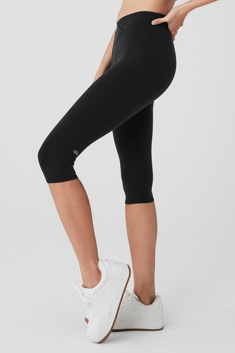 Black Women Alo Yoga Airbrush V-Cut Defineri Legging | Australia  42957-NCPA