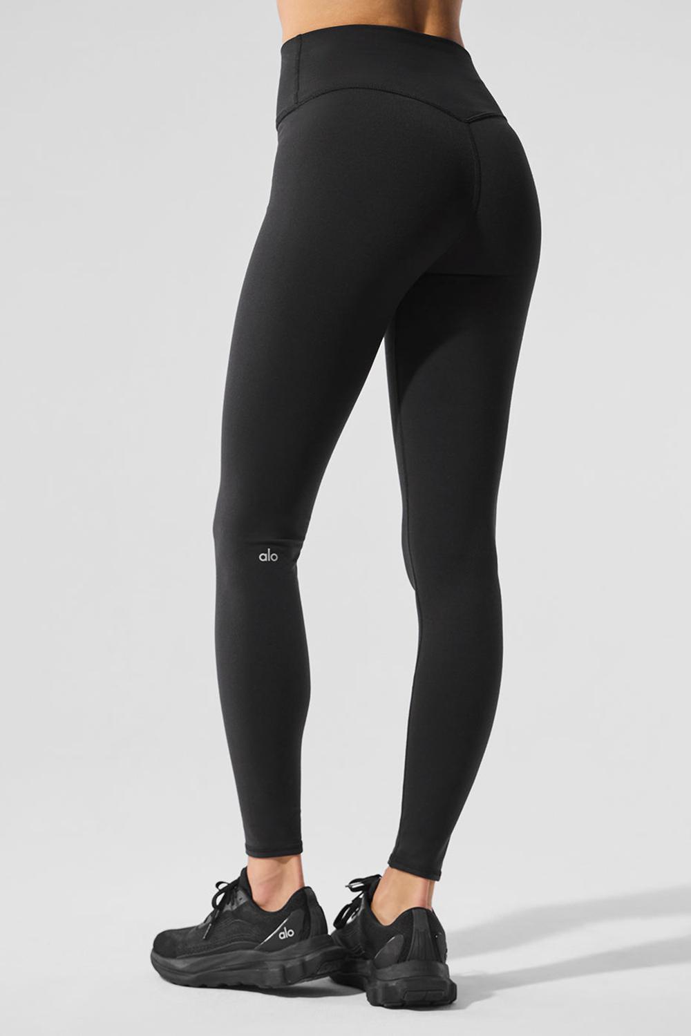 Black Women Alo Yoga Airbrush Winter Warm High-Waist Nocturne Legging | Australia  48015-AQIR