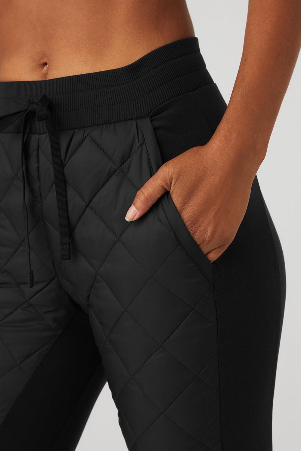Black Women Alo Yoga Airbrush Winter Warm High-Waist Moto Pant | Australia  03186-SYDU