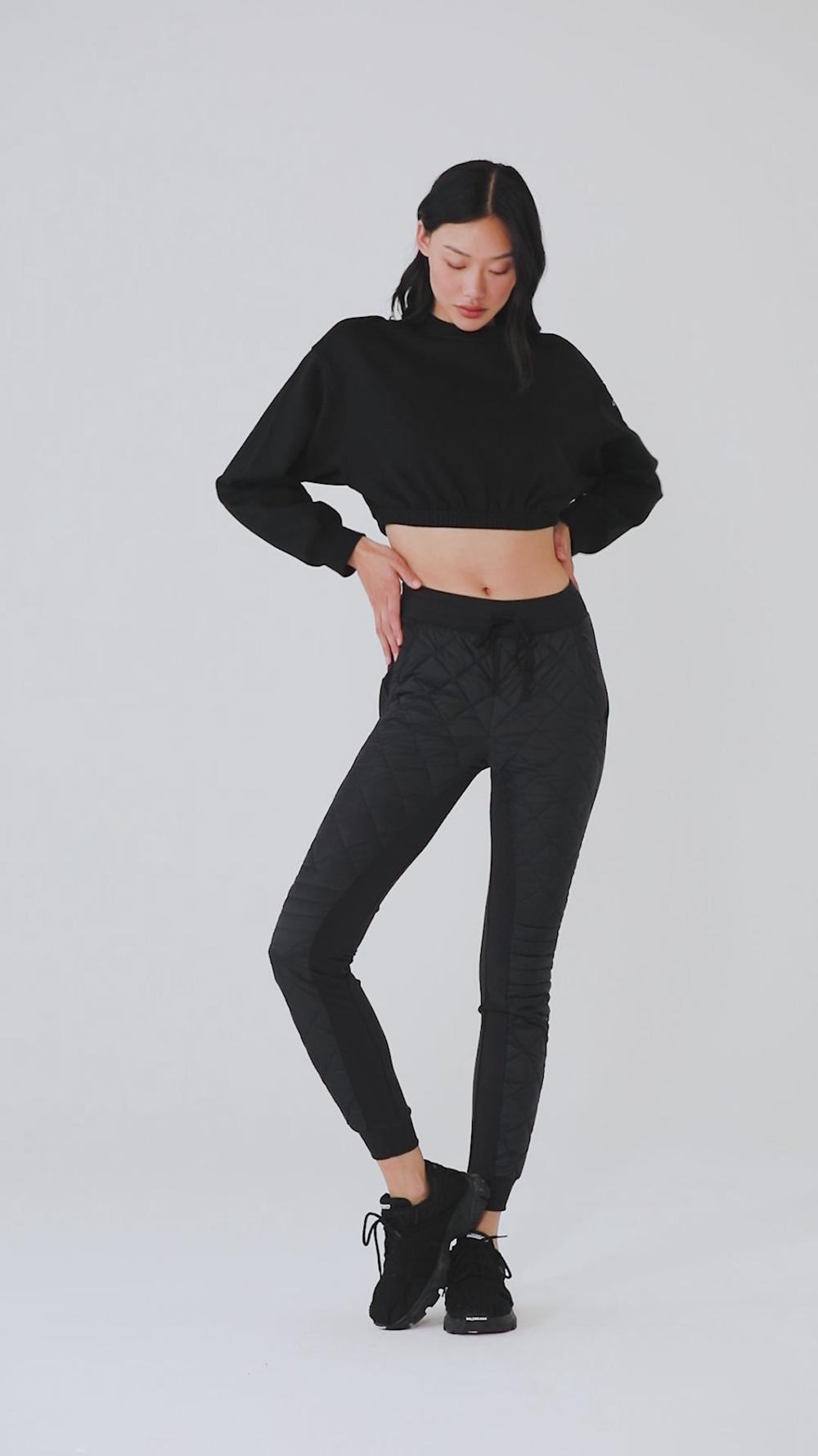 Black Women Alo Yoga Airbrush Winter Warm High-Waist Moto Pant | Australia  03186-SYDU