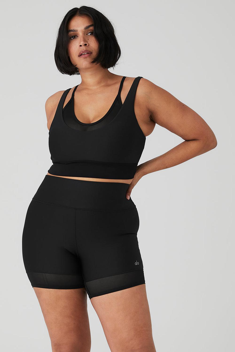 Black Women Alo Yoga Airlift Double Trouble Bra | Australia  15769-KWTO