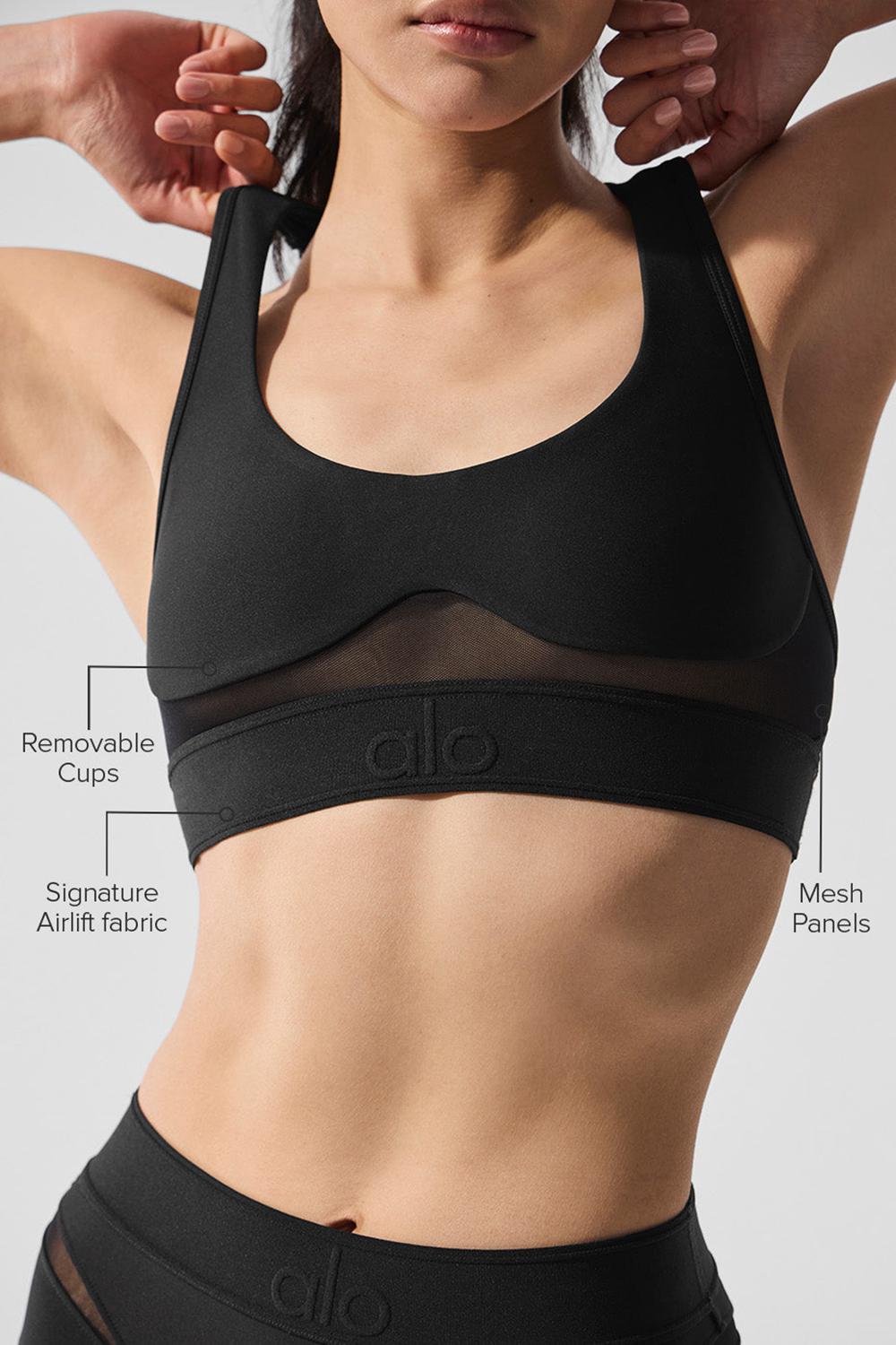 Black Women Alo Yoga Airlift Rebel Bra | Australia  78096-PRWN