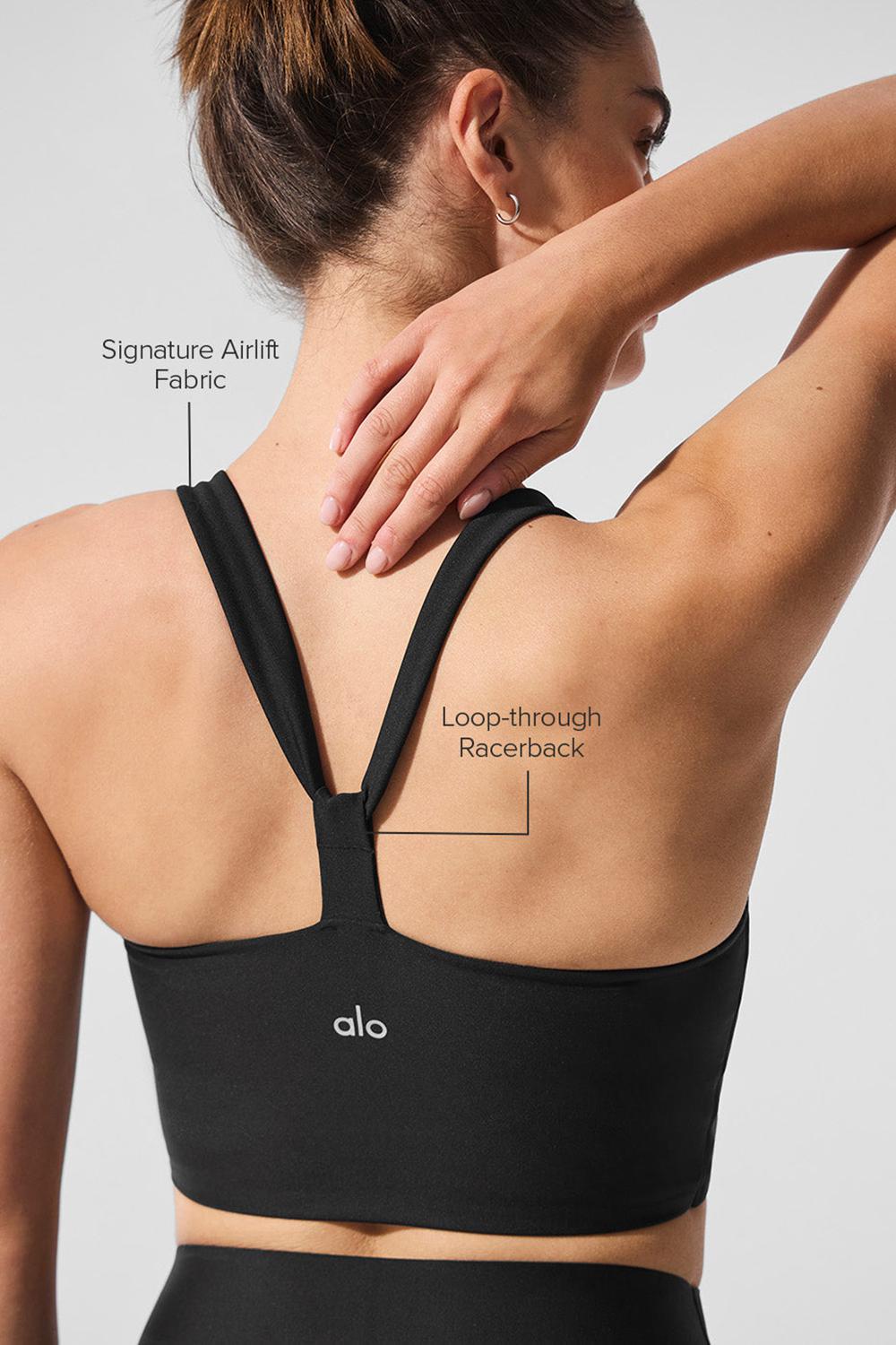 Black Women Alo Yoga Airlift Sleek Bra Tank | Australia  14829-BJVL