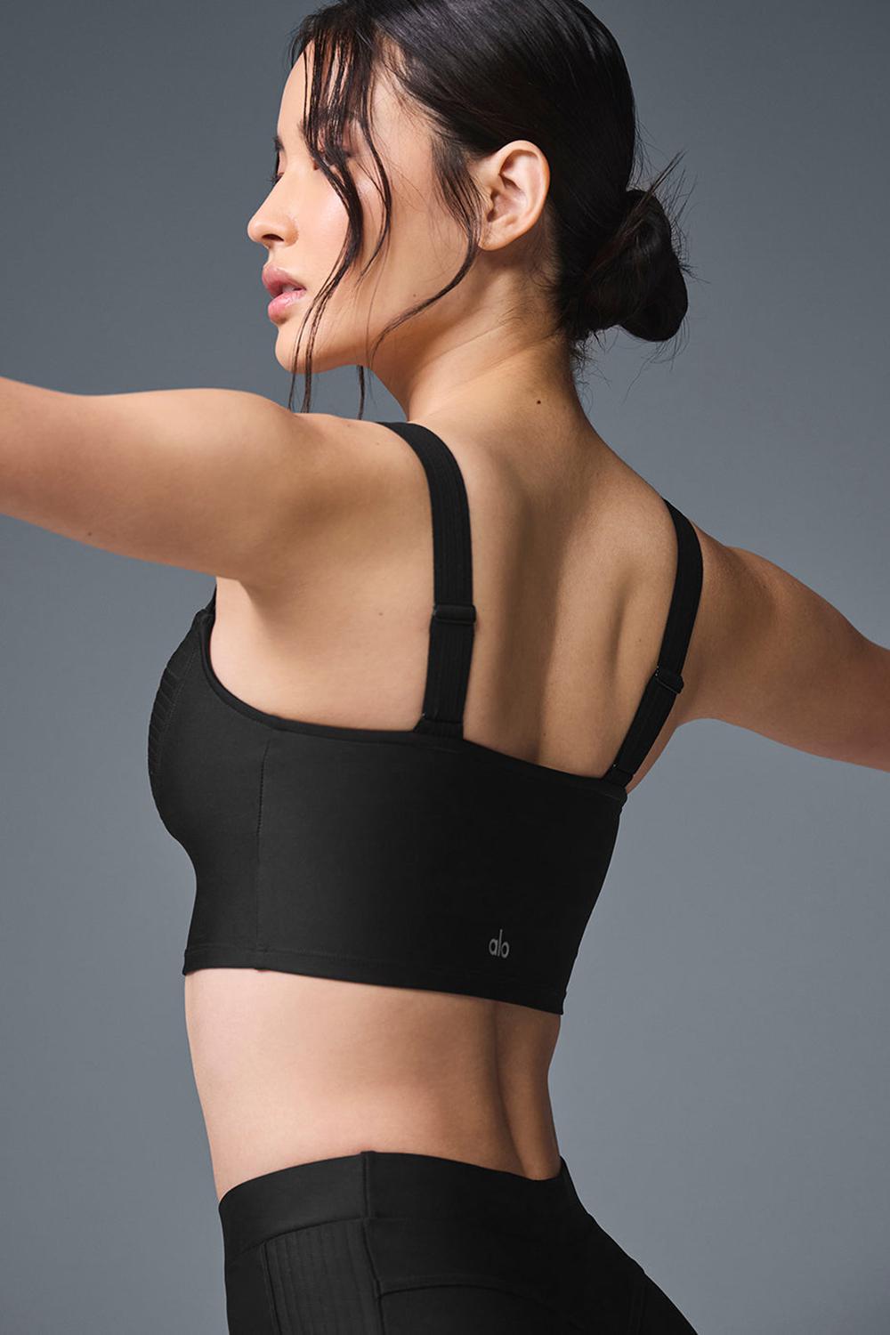 Black Women Alo Yoga Airlift Turn It Up Bra Tank | Australia  49728-CPVN