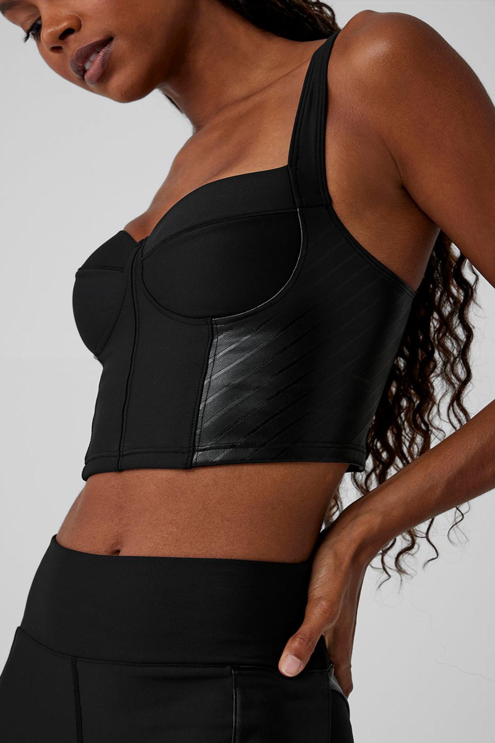Black Women Alo Yoga Airlift Winter Warm Cropped Supermoto Tank | Australia  16790-BNRH