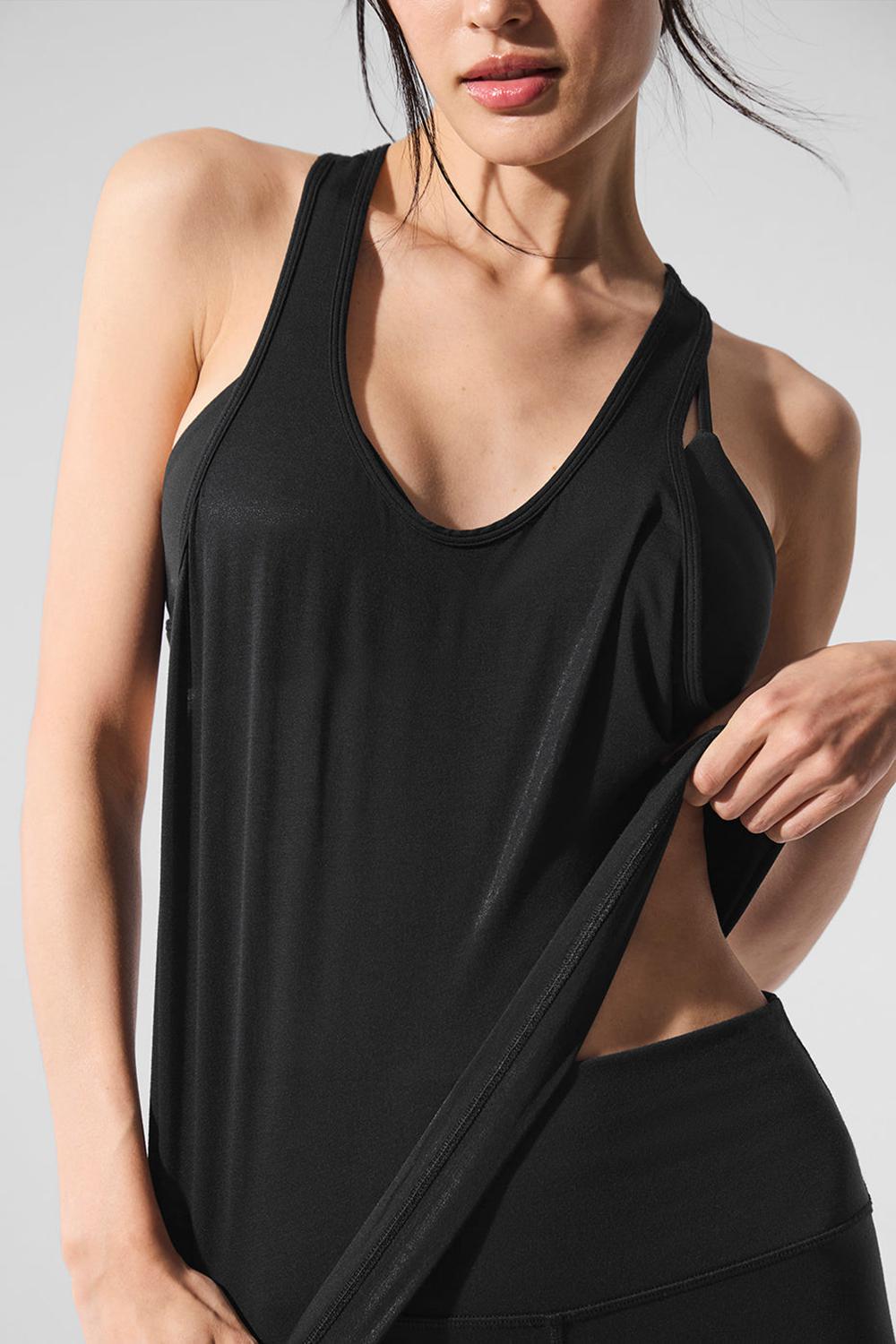 Black Women Alo Yoga All Day Tank | Australia  69301-APBH