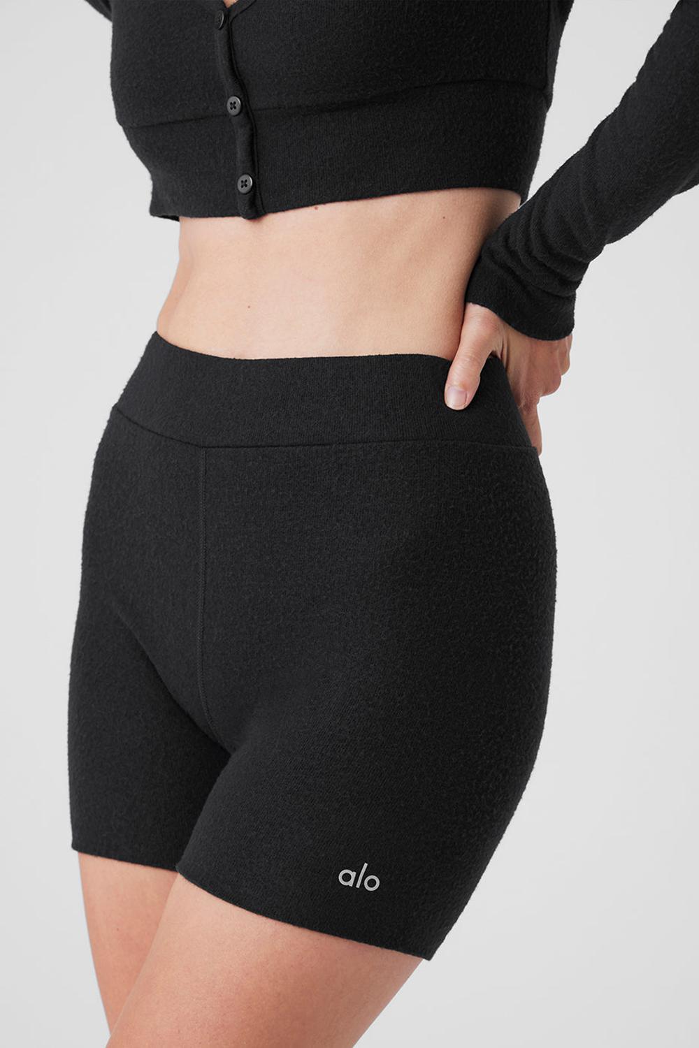 Black Women Alo Yoga Alolux High-Waist Me Time Short | Australia  86197-XYPL