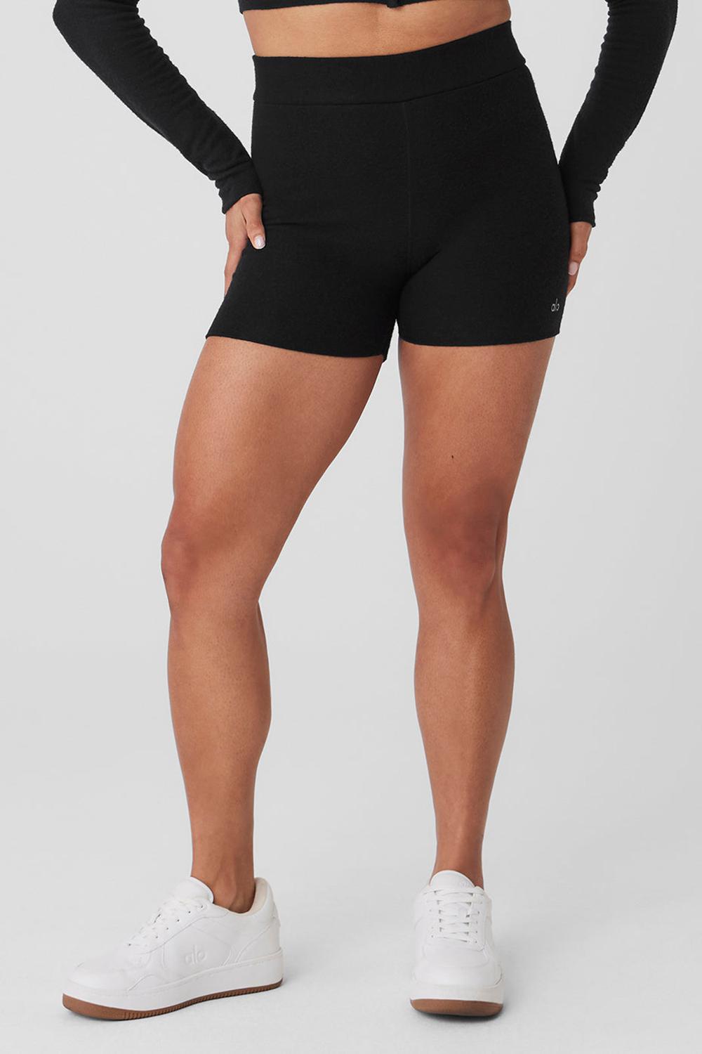 Black Women Alo Yoga Alolux High-Waist Me Time Short | Australia  86197-XYPL