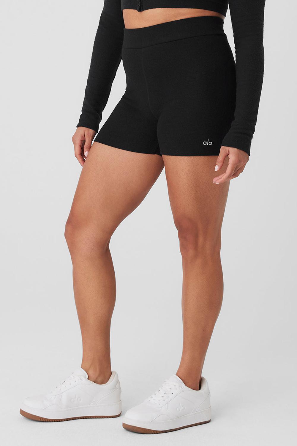 Black Women Alo Yoga Alolux High-Waist Me Time Short | Australia  86197-XYPL