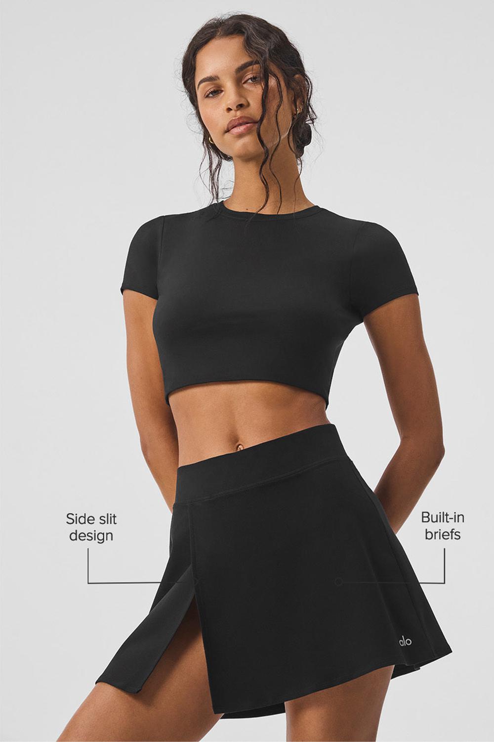 Black Women Alo Yoga Alosoft Backspin Skirt | Australia  25960-APXY