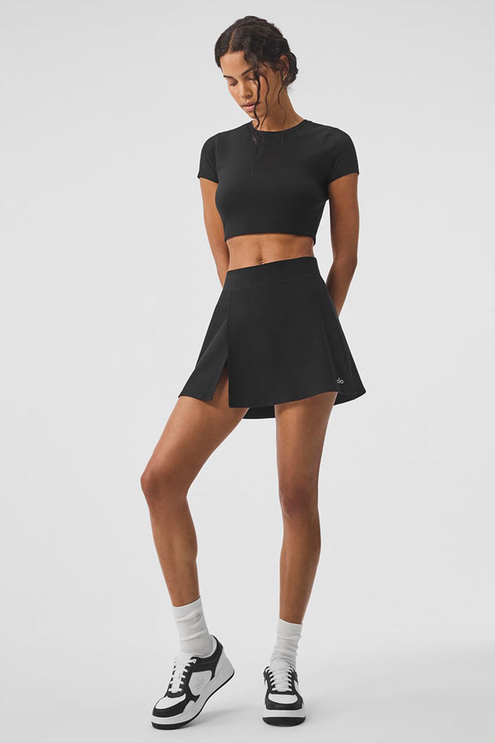 Black Women Alo Yoga Alosoft Backspin Skirt | Australia  25960-APXY