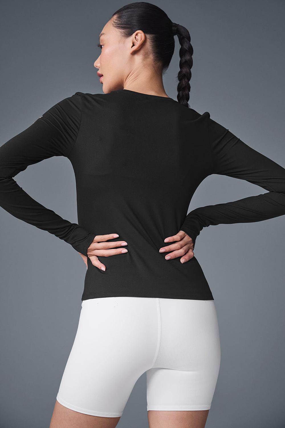 Black Women Alo Yoga Alosoft Finesse Long Sleeve | Australia  85769-DSVY