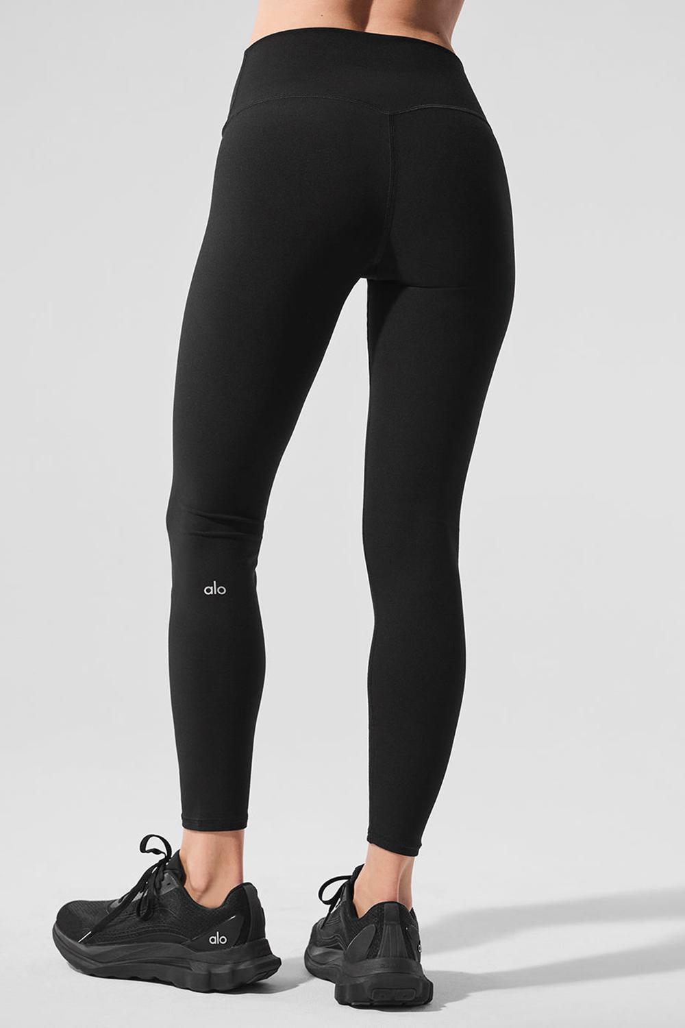 Black Women Alo Yoga Alosoft High-Waist 7/8 Highlight Legging | Australia  13542-JFUD
