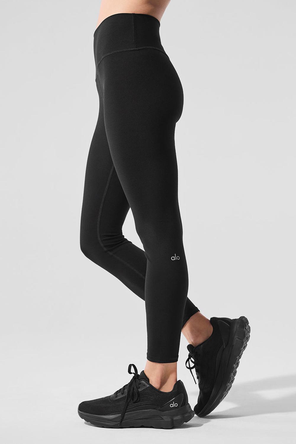 Black Women Alo Yoga Alosoft High-Waist 7/8 Highlight Legging | Australia  13542-JFUD