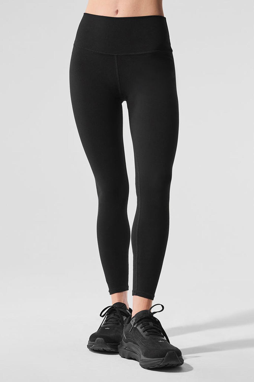 Black Women Alo Yoga Alosoft High-Waist 7/8 Highlight Legging | Australia  13542-JFUD
