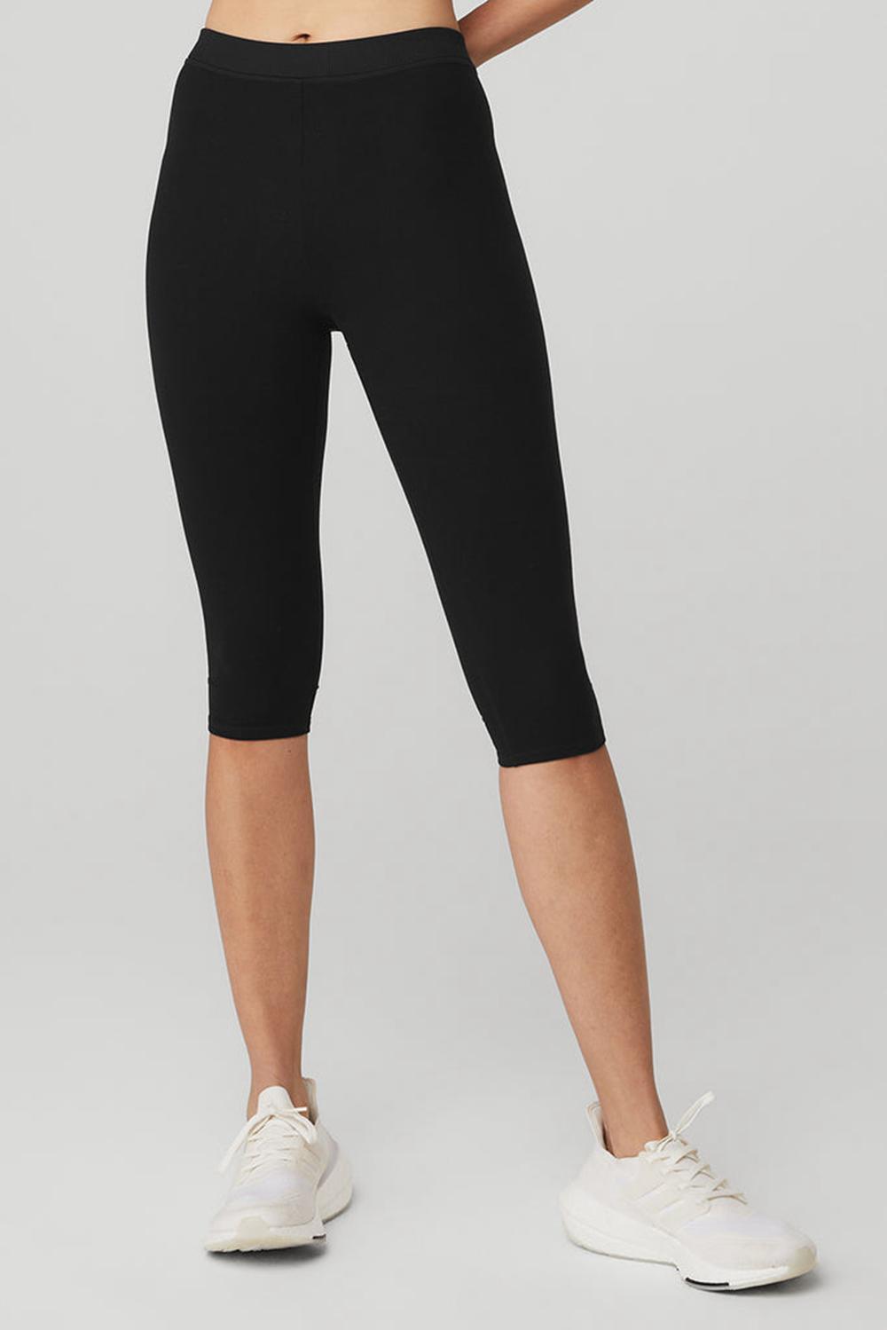 Black Women Alo Yoga Alosoft High-Waist Iconic 90\'sri Legging | Australia  93256-WSFO
