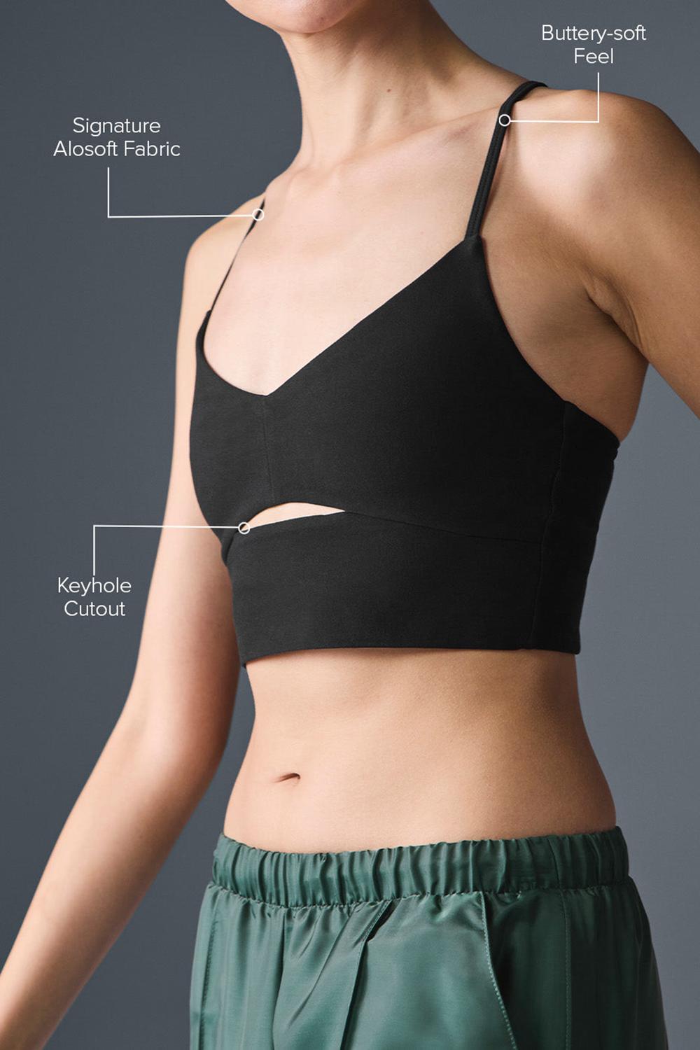 Black Women Alo Yoga Alosoft Highlight Bra | Australia  71968-WDFS