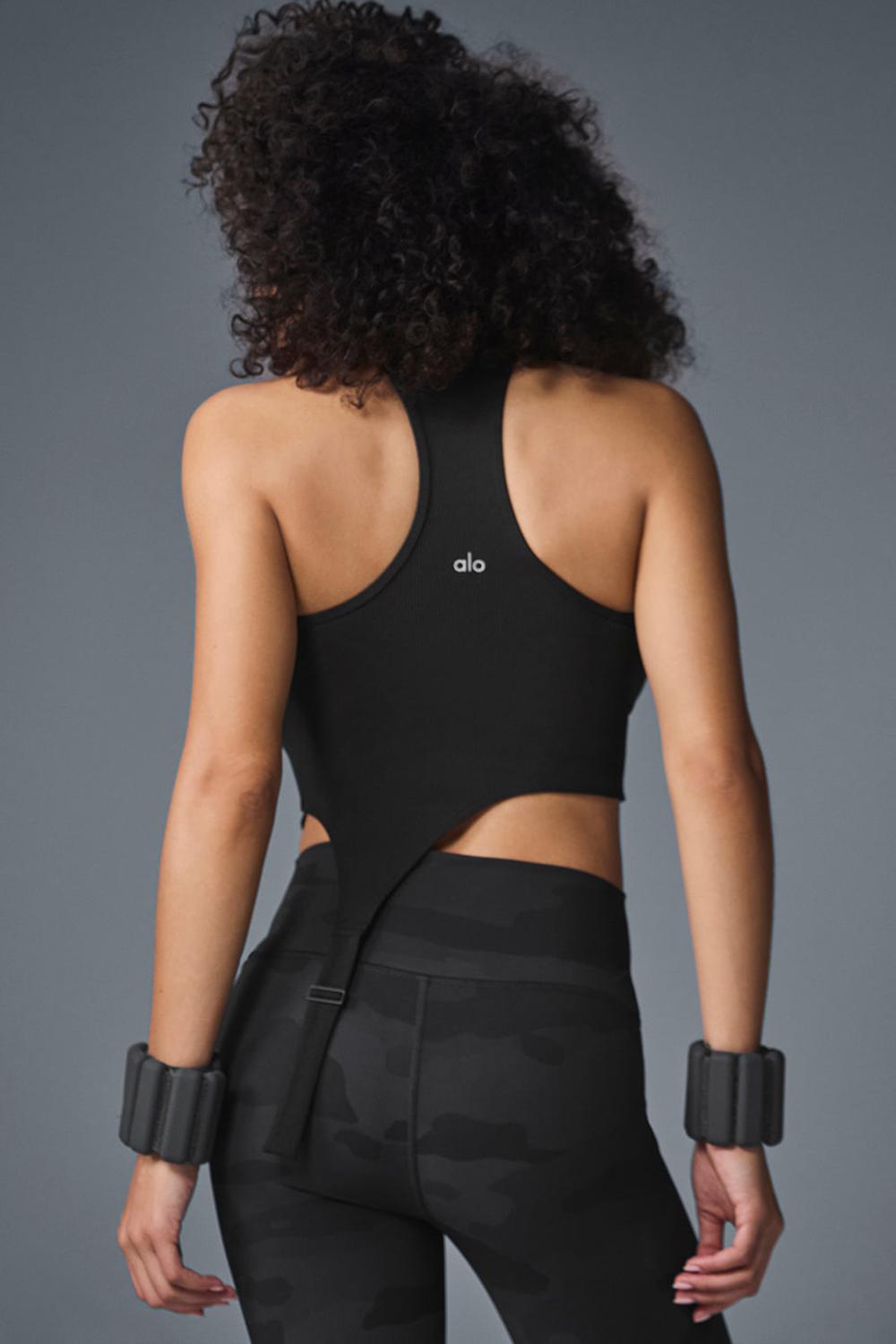 Black Women Alo Yoga Alosoft Ribbed Revelation Tank | Australia  87012-PHXZ