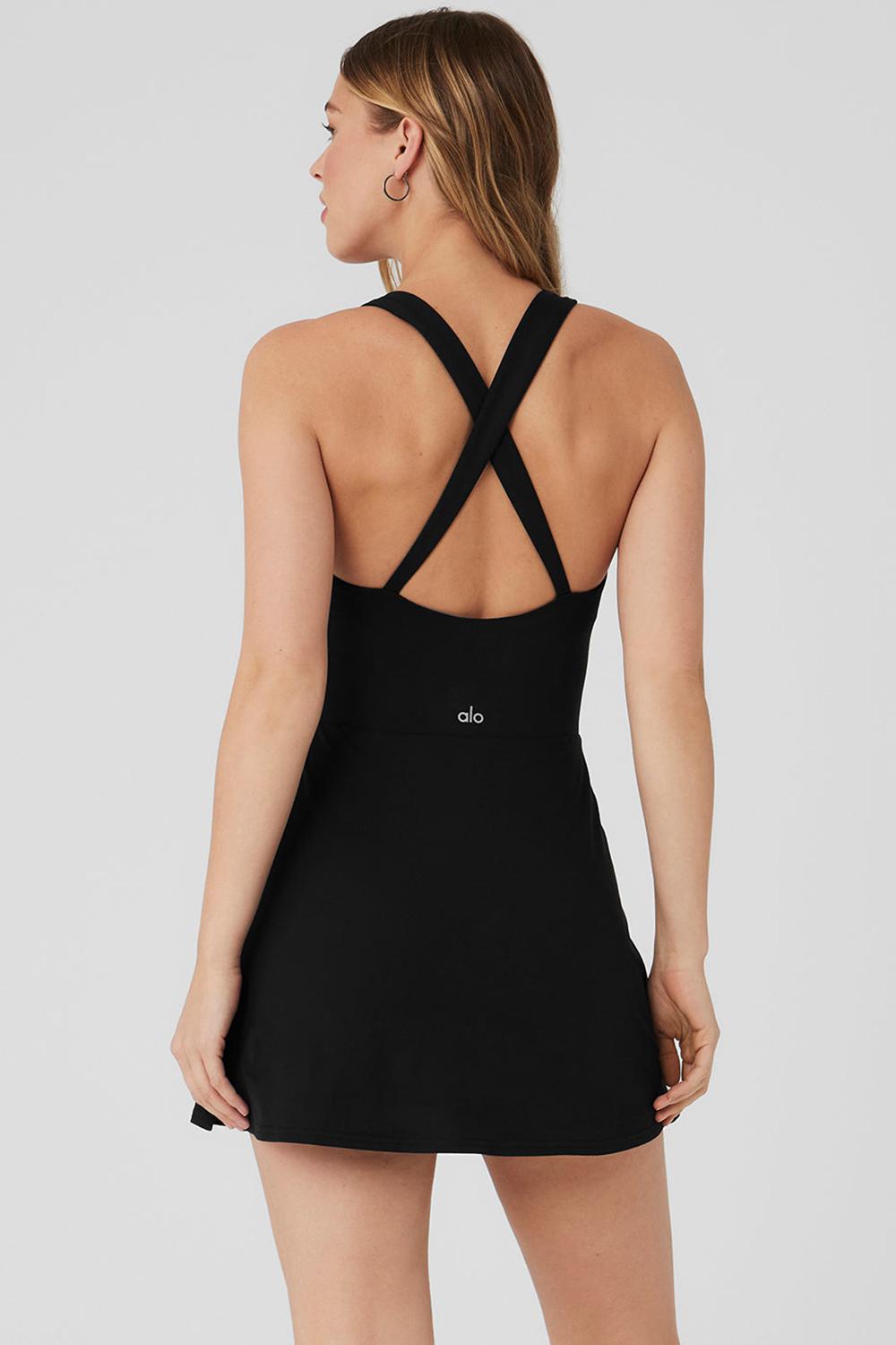 Black Women Alo Yoga Alosoft Showcase Dress | Australia  49710-GZVK