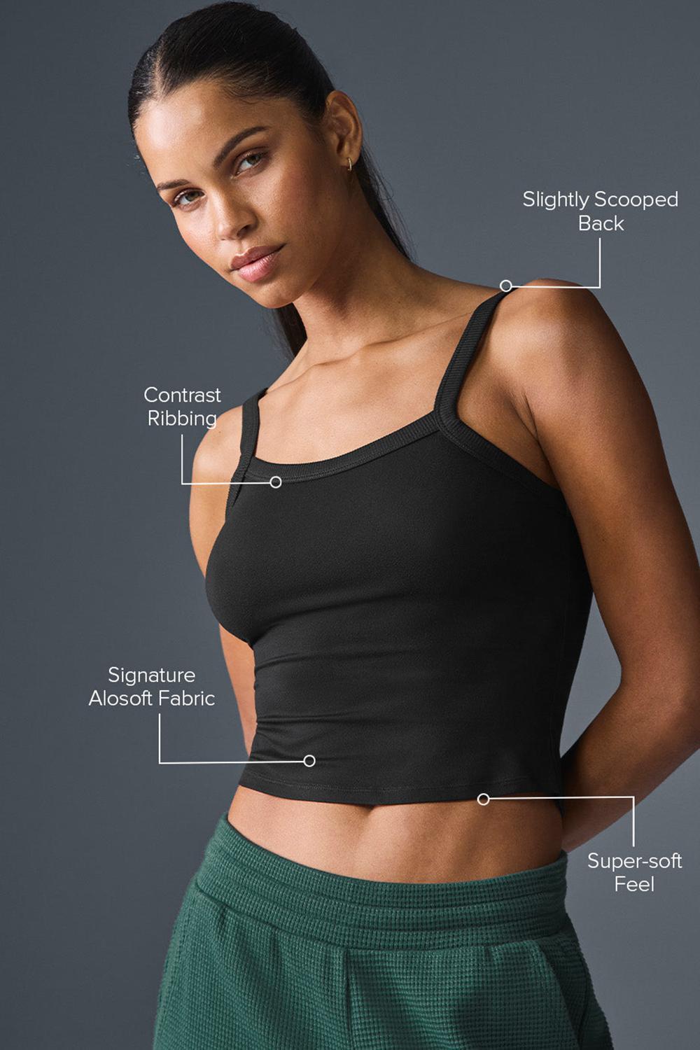 Black Women Alo Yoga Alosoft Sweet Talker Tank | Australia  25471-OGLM
