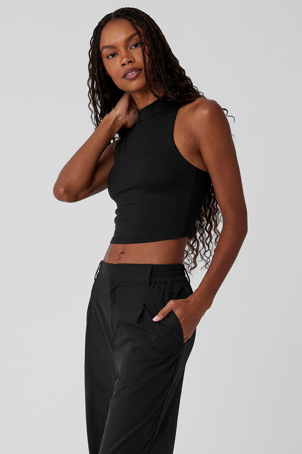 Black Women Alo Yoga Alosoft Top That Bra Tank | Australia  47932-WLTX