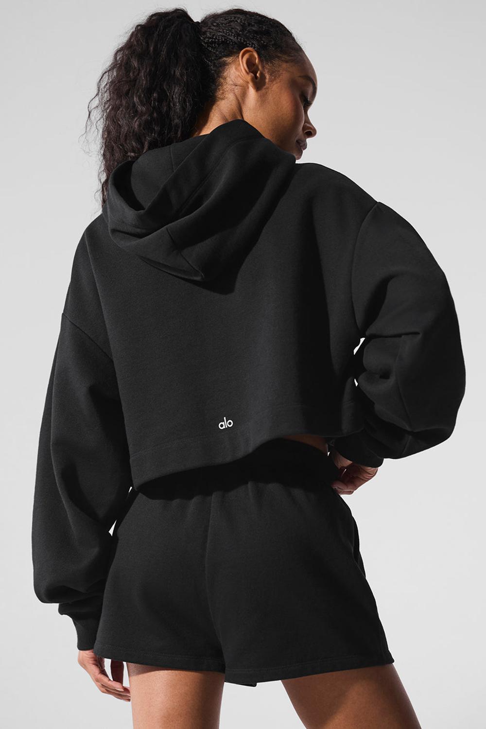 Black Women Alo Yoga Bae Hoodie | Australia  01938-UFJN