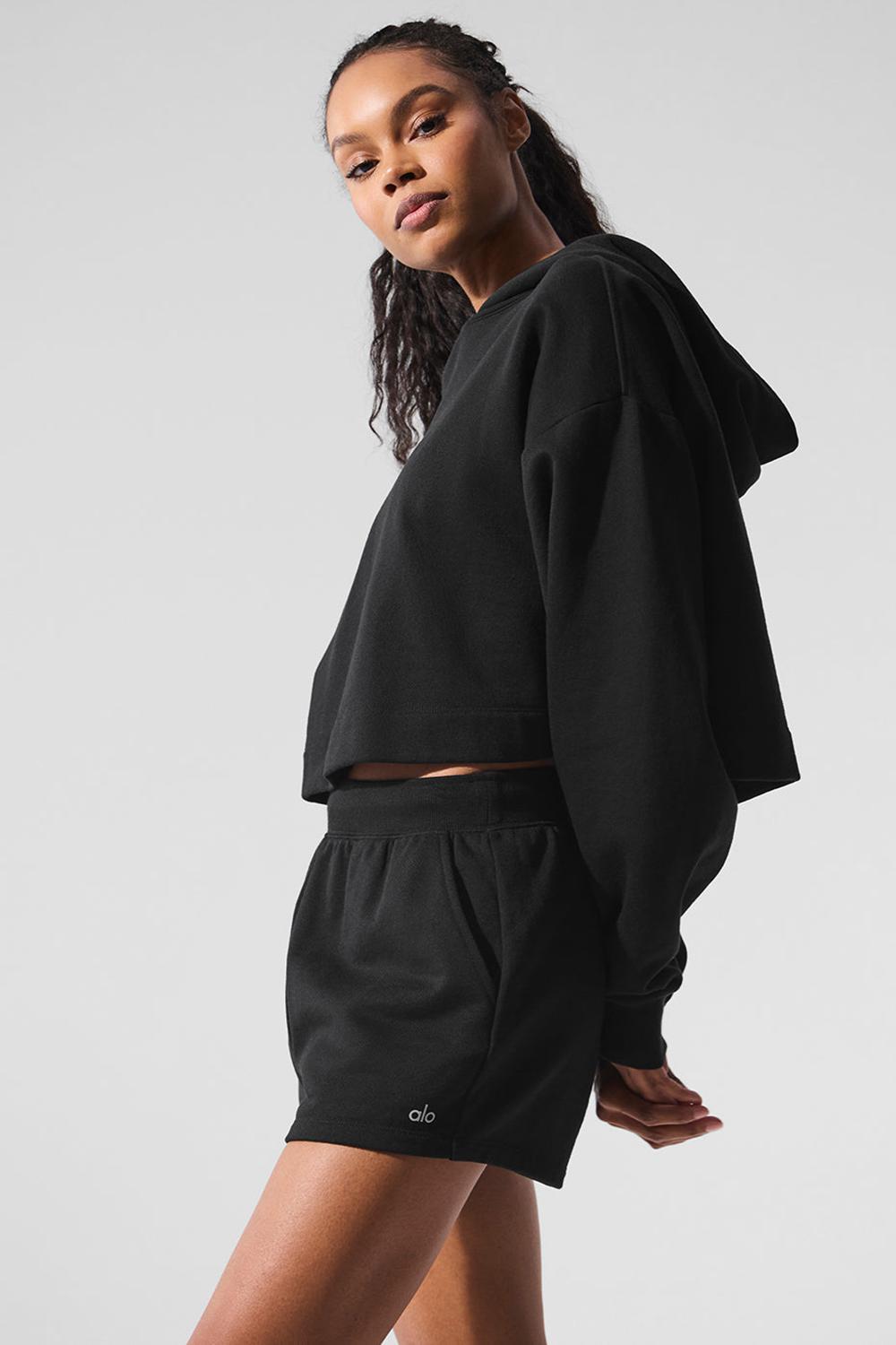 Black Women Alo Yoga Bae Hoodie | Australia  01938-UFJN