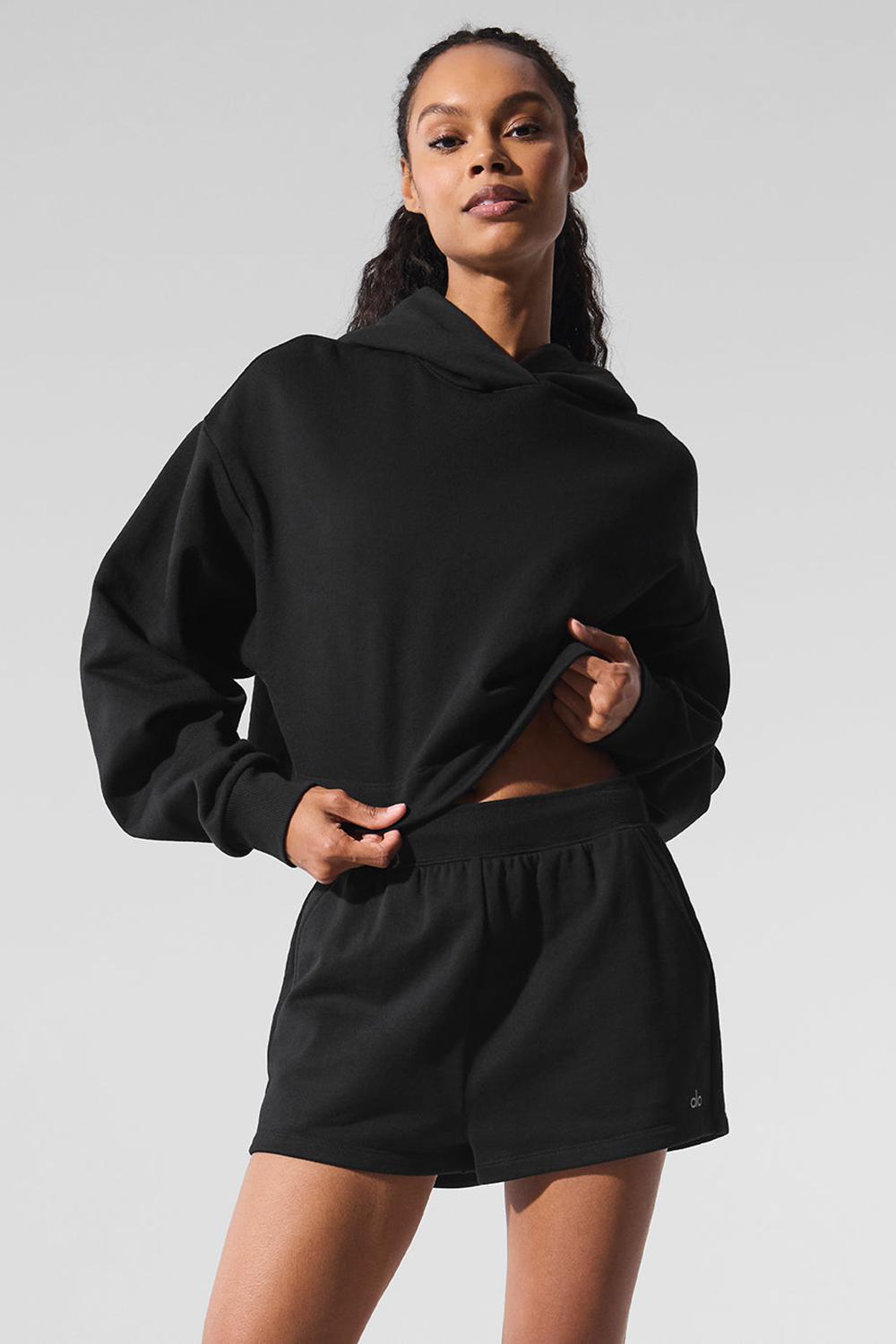 Black Women Alo Yoga Bae Hoodie | Australia  01938-UFJN