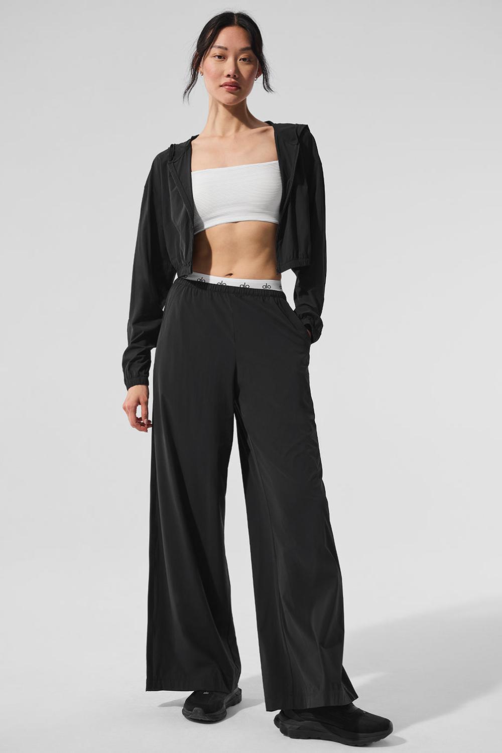 Black Women Alo Yoga Breezy Wide Leg Pant | Australia  25317-FGEA