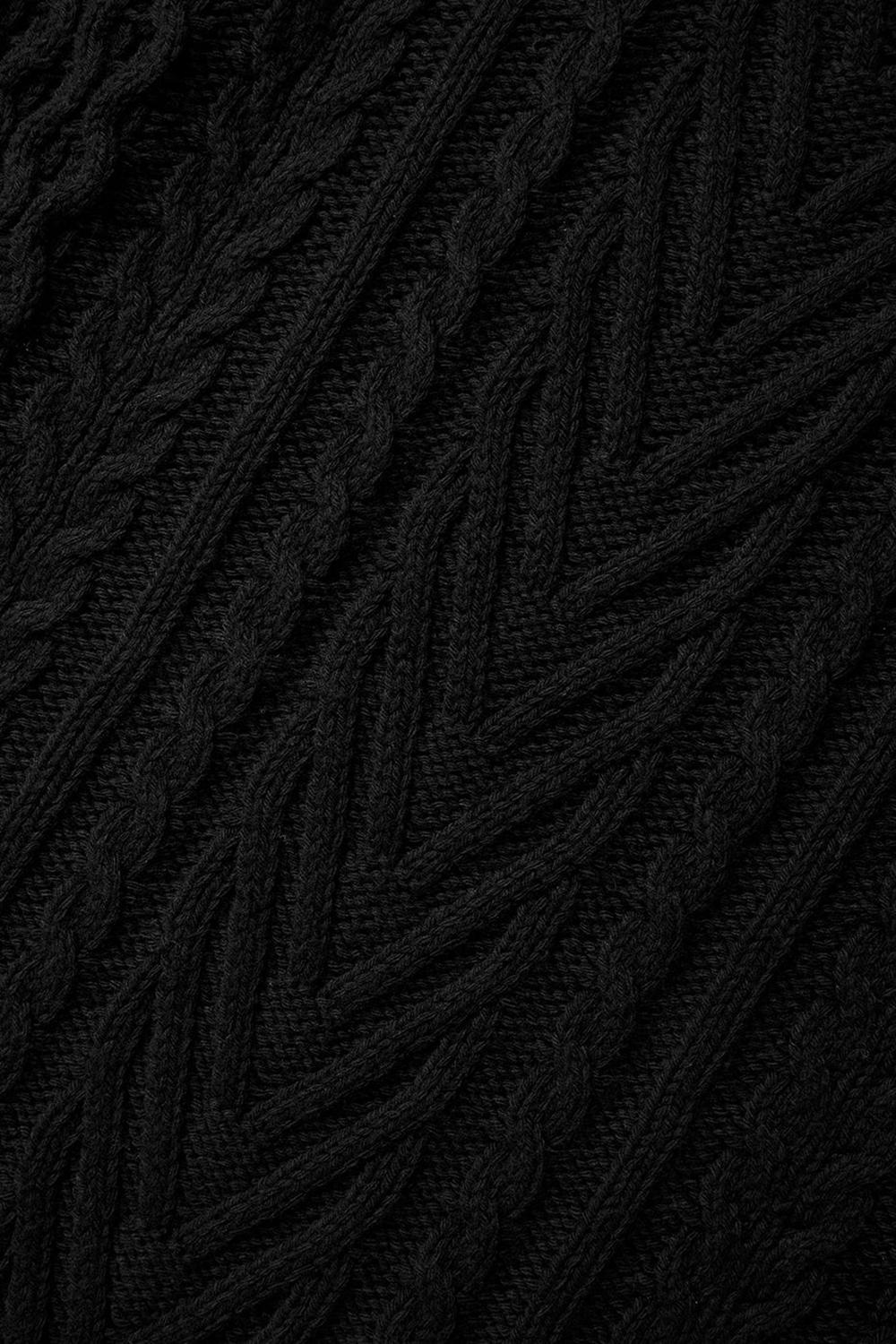 Black Women Alo Yoga Cable Knit Crew Neck Sweater | Australia  74089-SNGO