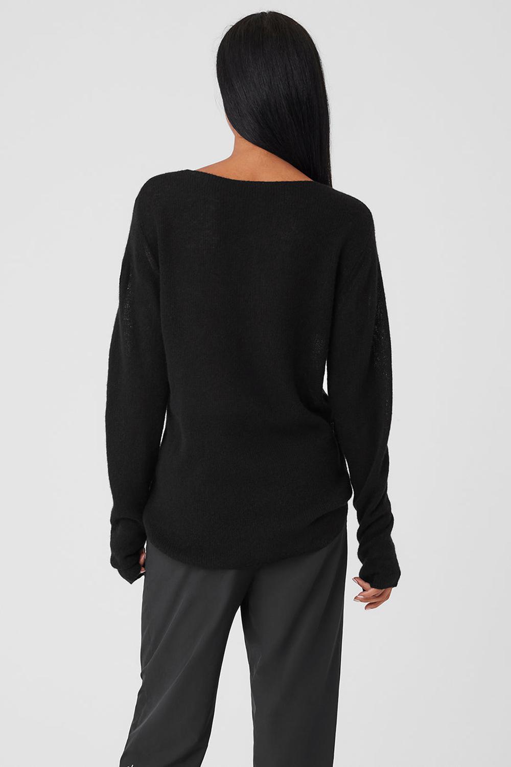 Black Women Alo Yoga Cashmere Reform Long Sleeve | Australia  96170-XDWG