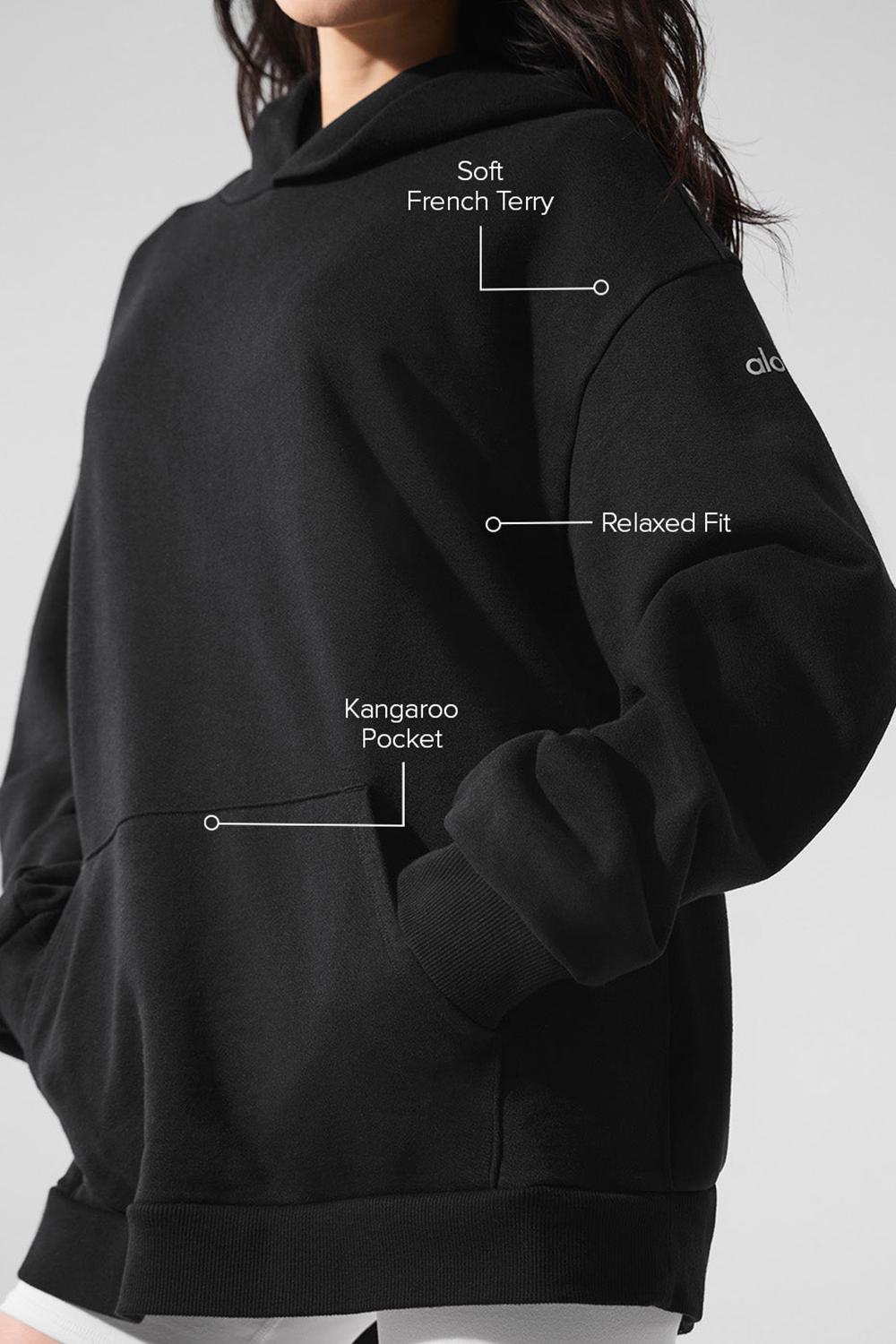 Black Women Alo Yoga Chill Hoodie | Australia  73926-BSOX
