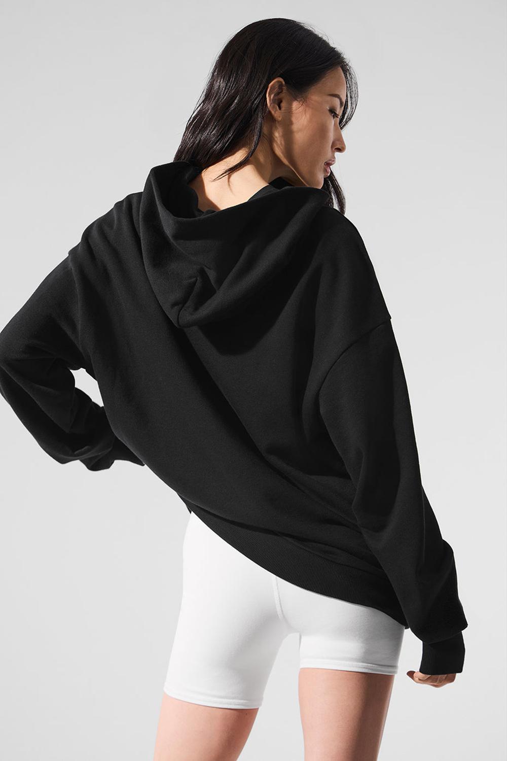 Black Women Alo Yoga Chill Hoodie | Australia  73926-BSOX