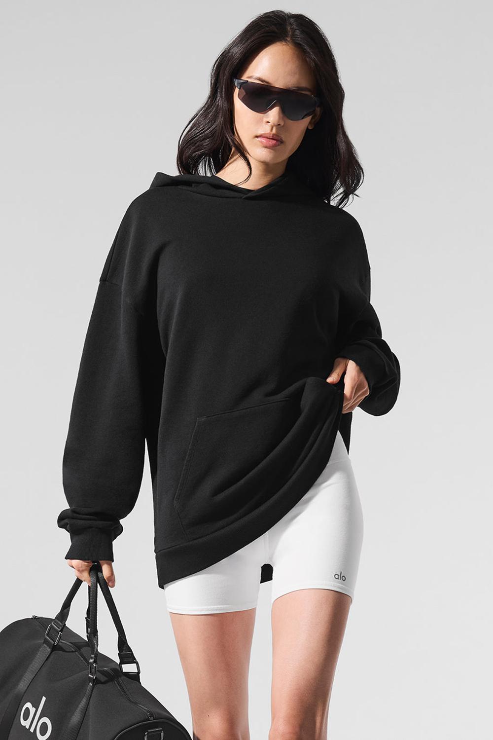 Black Women Alo Yoga Chill Hoodie | Australia  73926-BSOX