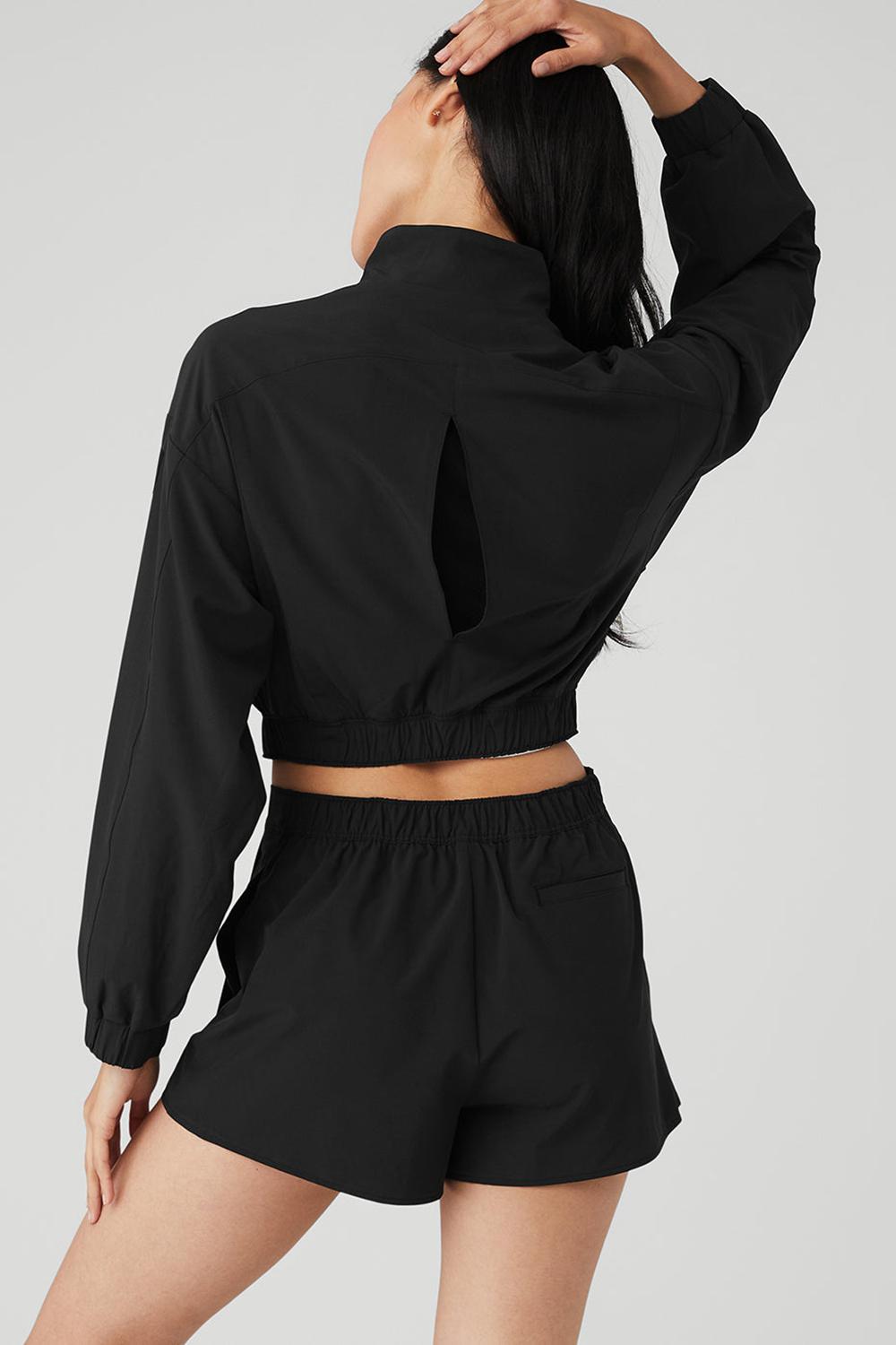 Black Women Alo Yoga Clubhouse Jacket | Australia  92457-RLNC