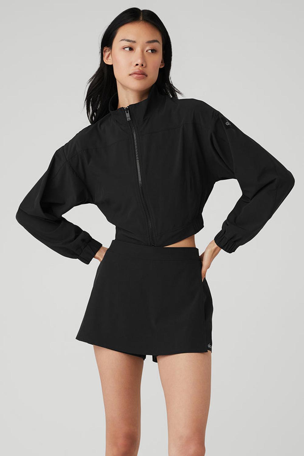 Black Women Alo Yoga Clubhouse Jacket | Australia  92457-RLNC