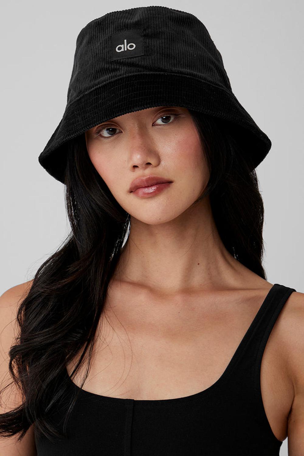 Black Women Alo Yoga Corduroy Neighborhood Bucket Hat | Australia  26894-ZHTN